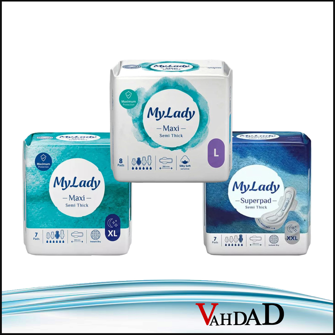 نوار مکسی مسافرتی نیمه ضخیم مای لیدی خرید نوار بهداشتی مسافرتی مکسی مای لیدی